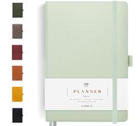 Scribble & Dot® A Daily Planner, Weekly and Monthly Layout | Achieve Your Goals With This Weekly Organiser Diary, A5 size, Hardcover Agenda. Start Anytime (Sea Sage)