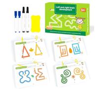Scribble Smart Reusable Tracing Workbook for 3-6 Year Olds - Preschool Handwriting Practice, Wipe Clean Activity Book with 32 Pages
