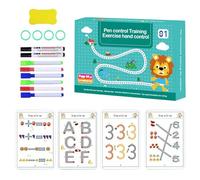 Scribble Smart Toddler Workbook - Includes 8 Pens, Eraser | Pen Tracing Workbook | Preschool Learning Letter Tracing Books | Reusable Handwriting Practice, Erasable Learning Toy for Early Development