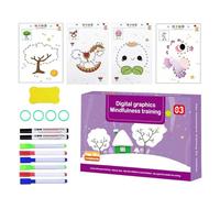 Scribble Smart Toddler Workbook - Includes 8 Pens, Eraser | Pen Tracing Workbook | Preschool Learning Letter Tracing Books | Reusable Handwriting Practice, Erasable Learning Toy for Early Development