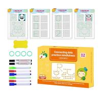 Scribble Smart Workbook, Preschool Learning Activities Tracing Letters Books With Pen, Reusable Letter Tracing Workbook Educational Handwriting Practice Materials