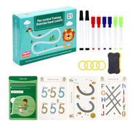 Scribble Smart Workbook, Reusable Scribblesmart Book Pen Control Training Book Little Curious Minds Workbook to Develop Young Children Thinking & Hand Control