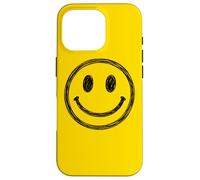 Scribbled Marker Happy Smile Face Smiling Adorable Funny Case for iPhone 16 Pro