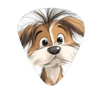 Scribbled Puppy Printed pick set - 12 pieces, thin, medium and thick guitar picks, suitable for guitar, bass, electric guitar and ukulele