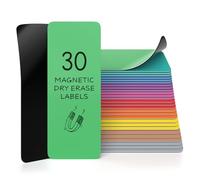 Scribbledo 30 Pack Colorful Dry Erase Magnetic Labels 3.1” x 1.2” Reusable Writable Erasable Magnetic Name Tags for Whiteboard Locker Fridge Classroom Dry Erase Magnets for Teachers School Bus Tags