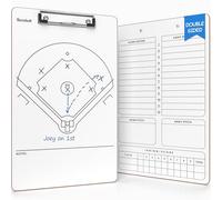 SCRIBBLEDO Baseball Dry Erase Board for Coaches 15x9 Double Sided Lineup Board with Roster Inning Score Tracker for Baseball Softball and Tee Ball Coaching
