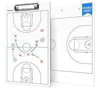 SCRIBBLEDO Basketball Dry Erase Coaching Clipboard Coach Board with Court Diagram, Double-Sided Strategy Whiteboard for Plays, Drills & Game Planning