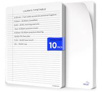 Scribbledo College Ruled Lined White Board Sheets for Students 9”x12” Dry Erase Board with Lines Sheets Ruled Writing Whiteboard Sheets Homeschool Supplies Teacher Classroom Pack of 10