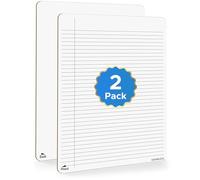 Scribbledo Dry Erase Board with Lines for Desk, 9x12, 2 Pack, Double Sided