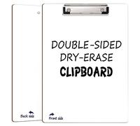 SCRIBBLEDO Dry Erase Clipboard Durable Double-Sided 9"x12" White Board Clipboard with Low Profile Clip White Clipboard for School Teacher Classroom Office Warehouse and Home Use