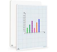 SCRIBBLEDO Dry Erase Graph Whiteboard 9" x 12" Double Sided Dry Erase Board with Grid for Home, School, Classroom, Kids and Students Portable Grid Board for Graphing and Geometry