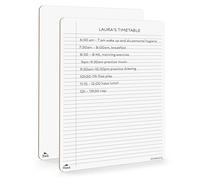Scribbledo Dry Erase Notebook College Ruled Lined Board 9"x12" Reusable Lined Erasable Ruled Writing Note Pad Lapboard, Blank Whiteboard on Reverse