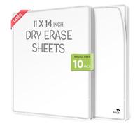 Scribbledo Dry Erase Sheets 11x14 Double Sided Blank Reusable Whiteboard Sheets for Kids Classroom Homeschool Practice Boards Flexible Write and Wipe Sheets 10 Pack