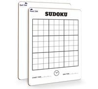 SCRIBBLEDO Dry Erase Sudoku Board - Double-Sided 9x12, Large-Print Puzzles for All Ages; Pre-Set Grids + Blank Surface; Product Code: Sudoku