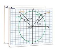 Scribbledo Dry Erase XY Axis Graph Lap Boards 9” X 12” for Student and Classroom Use Math White Board Double Sided White Board