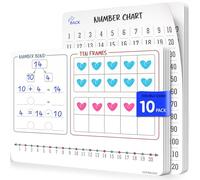 SCRIBBLEDO Number Bonds 9”x12” Small White Board Dry Erase Sheets Math Manipulatives Number Chart Ten Frame Number Line Math Supplies Teacher Students Classroom Pack of 10 Sheets