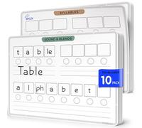 SCRIBBLEDO Phonemic Awareness Sounds & Blends Dry Erase Sheets 9”x12” Phonics Learning English Syllables Letter Practice Homeschool Teacher Student Supplies Classroom Pack of 10
