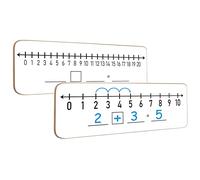 Scribbledo Small Dry Erase Number Line White Board 4 x 12 Inch Lapboard l Durable Portable Double Sided I Numbers 1 Thru 10 and 20 I Math Whiteboard for Kids Students, Classroom and Home