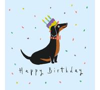 Scribbler Happy Birthday Sausage Dog Party Pup Palooza! Funny Birthday Card SCR0964