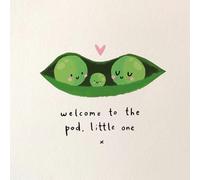 Scribbler Pea Pod Welcome Little One Peas in A Pod Fun New Baby Greeting Card SCR1411