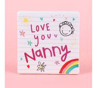 Scribbles Ceramic Drinks Coaster - Nanny