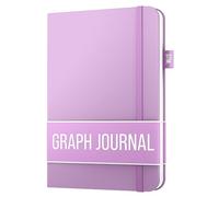 Scribbles That Matter Graph paper Notebook for writing | 150 pages A5 Squared notebook, 120gsm Thick Paper with Sticky Notes, pen holder, band, (V) leather hard cover graph notebook, 5.75x8.2 inches
