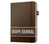 Scribbles That Matter Graph paper Notebook for writing | 150 pages A5 Squared notebook, 120gsm Thick Paper with Sticky Notes, pen holder, band, (V) leather hard cover graph notebook, 5.75x8.2 inches