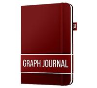 Scribbles That Matter Graph paper Notebook for writing | 150 pages A5 Squared notebook, 120gsm Thick Paper with Sticky Notes, pen holder, band, (V) leather hard cover graph notebook, 5.75x8.2 inches