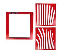 SCRIBE-MASTER Drainer Groove Plus Jig with Flex-Tech & 2 Insert Plates - DGPLUS2 - Multi-Insert Draining Groove Jig for Timber & Compact Laminate Worktops - CNC-Machined HPL - 4 Groove Styles