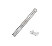 Scribe Steel Ruler Positioning Limit, Ruler Positioning Block Stainless Steel Aluminum Woodworking Marking Gauge Multiple Sizes(20cm)