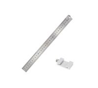 Scribe Steel Ruler Positioning Limit, Ruler Positioning Block Stainless Steel Aluminum Woodworking Marking Gauge Multiple Sizes(30cm)