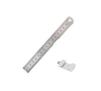 Scribe Steel Ruler Positioning Limit, Ruler Positioning Block Stainless Steel Aluminum Woodworking Marking Gauge Multiple Sizes(15cm)