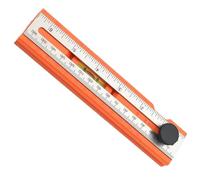Scribe Tool for Carpentry - Measuring Ruler Gauge for Woodworking - Rotatable Head Non-Slip Grip Gadget for Precise Measurement Positioning Construction