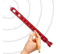 Scribing Circle Ruler - Metal Wood Gauge, Adjustable Compass Ruler, Duals-Scale Arc Marker With Fine Accuracy | Layout Instrument Project Measurement Drawing Tool Carpentry Engraving Craft Planner