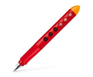 Scribolino 149862 School Fountain Pen for Left-Handed Users, Red, Pack of 1