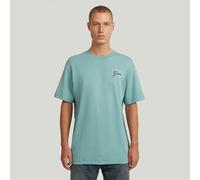 Script Graphic T-Shirt - Medium blue - Men S