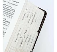Script Vellum Bible Tabs by Bekah Rose | Neutral Sheer Paper | Simple & Timeless Adhesive Index Tab Stickers | Journaling Supplies