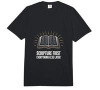 Scripture First Everything Later Christian Faith Bible Comfort Colors Adult Heavyweight T-Shirt