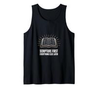 Scripture First Everything Later Christian Faith Bible Tank Top