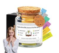 Scripture Notes Jar for Emotions - Bible Verse Reminder Card for Positivity Reflection | Motivational Faith Messages for Daily Inspiration and Engaging Interactive 2.55x2.55x3.54 in