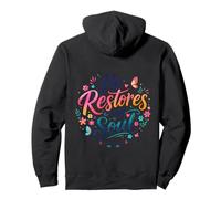 Scripture Quote He Restores My Soul Religious Psalm 23:3 Pullover Hoodie