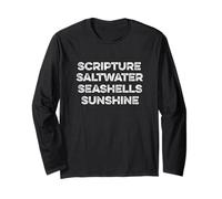 Scripture Saltwater Seashells Sunshine Christian Retreat God Long Sleeve T-Shirt