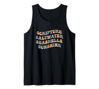 Scripture Saltwater Seashells Sunshine Christian Retreat God Tank Top