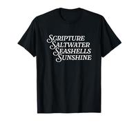 Scripture Saltwater Seashells Sunshine God Christian Retreat T-Shirt