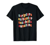 Scripture Saltwater Seashells Sunshine God Christian Retreat T-Shirt