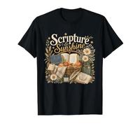 Scripture & Sunshine Christian Bible Study Design Value Graphic T-Shirt, Men, Black, L