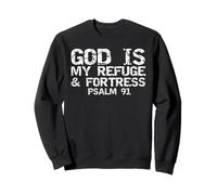 Scripture Tee for Men Psalm 91 God is My Refuge and Fortress Sweatshirt