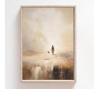 Scripture Wall Art Religious Wall Decor Jesus Art Pictures for Wall Posters for Bedroom Parable of the Lost Sheep Christian Canvas Wall Art Prints Wall Decor Living Room Boho (24L" x 16W" Unframed)