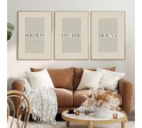 Scripture Wall Art Sermon on the Mount 3 Piece Religious Bible Verses Wall Decor Christian Canvas Art Posters for Bedroom Living Room Pictures of Jesus Poster Prints 16x24 Inch Unframed