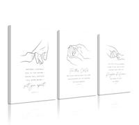 Scripture Wall Art Set of 3 - Bible Verse Wall Decor for Nursery and Kids Room - Christian Canvas Art and Poster - Baby Room Decor - 12x16 Inch Ready to Hang